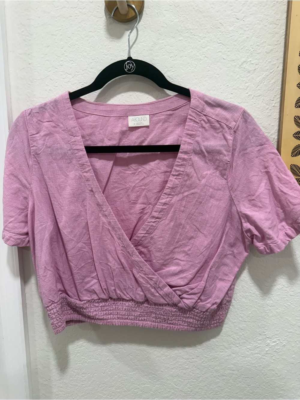 Abound Lavender Pink Wrap Crop Top